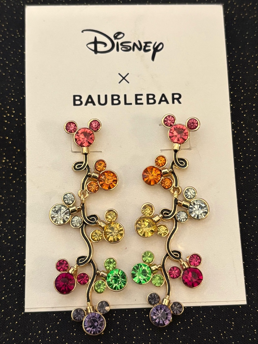 Disney X BaubleBar Mickey Rainbow Light Earrings